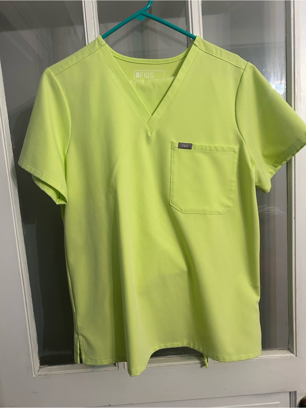 FIGS High-Visibility Lime Scrub Top and jogger set - Neon Yellow-Green
